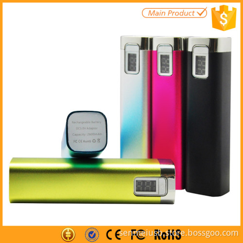 Promo gifts 2600mah mobile power bank with 3 digitals indicator